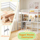 Twin Loft Bed with LED Light and Power Outlet product