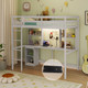 Twin Loft Bed with LED Light and Power Outlet product