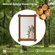 Acacia Wood Wall Mirror with Built-In Hanging Rings product