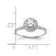 1.14 Carat Lab Grown Diamond Halo Ring in 14K White Gold (Size 7) product