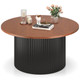 32" Round Coffee Table with Wave-Shaped Support product