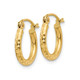 Extra Small Diamond Cut Hoop Earrings in 14K Yellow Gold product