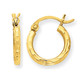Extra Small Diamond Cut Hoop Earrings in 14K Yellow Gold product