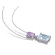 3.76 Carat (ctw) Light Ice Aquamarine And Amethyst Necklace product