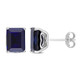 Lab-Created Sapphire Emerald-Cut Stud Earrings - 5.90 Carat (ctw)  product