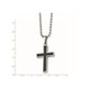 Mens Black Carbon Fiber Cross Necklace With Chain product