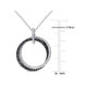Accent Diamond Circle Pendant Necklace in Sterling Silver product