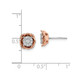 1/4 Carat (ctw) Diamond Flower Earrings in 14K Rose and White Gold product