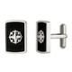 Stainless Steel Polished Black Plated Compass Cuff Links product