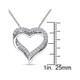 5/8 Carat (ctw) White Sapphire Heart Pendant Necklace product