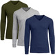 Men’s Long Sleeve V-Neck Waffle Knit Thermal Shirt (3-Pack) product