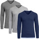 Men’s Long Sleeve V-Neck Waffle Knit Thermal Shirt (3-Pack) product