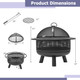 Heavy-Duty Wood Burning Fire Pit with Spark Screen product