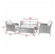 4-Piece Patio Rattan Furniture Set with Loveseat, Chairs, and Table product