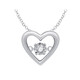 Diamond Heart Pendant Necklace in Sterling Silver product