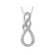 Diamond Infinity Necklace in Sterling Silver with Chain product
