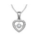 Diamond Heart Pendant Necklace  in Sterling Silver product