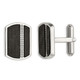 Stainless Steel Polished Cuff Links with Black Carbon Fiber product