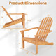 Patio Adirondack Chair with 103° Reclined Backrest product