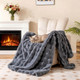 Bubble Faux Rabbit Fur Throw Blanket product