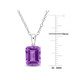 2.20 Carat (ctw) Amethyst Octagon Pendant Necklace product