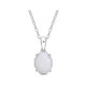 1.00 Carat (ctw) Opal Solitaire Oval Pendant Necklace product