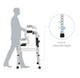 One-button Folding Adjustable Height Walker product