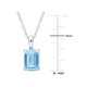 2.75 Carat (ctw) Blue Topaz Pendant Necklace in Sterling Silver product