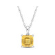 2.40 Carat (ctw) Princess-Cut Citrine Solitaire Necklace product