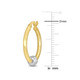 14K Yellow and White Gold Ball Hoop Earrings (21mm) product