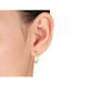 14K Yellow and White Gold Ball Hoop Earrings (21mm) product