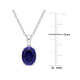 2.95 Carat (ctw) Lab-Created Blue Sapphire Solitaire Necklace product