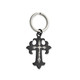 Stainless Steel Polished Black-Plated Cross Key Ring product
