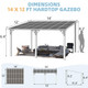 Gazebo Outdoor Lean-To Pergola for Patio product