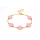 18K Gold Plated Clover Charm Bracelet product