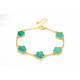 18K Gold Plated Clover Charm Bracelet product