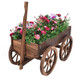 Wood Wagon Flower Planter with Wheels product