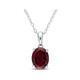 2.20 Carat (ctw) Garnet Solitaire Oval Pendant Necklace product