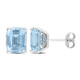 5.90 Carat (ctw) Blue Topaz Emerald-Cut Solitaire Earrings product