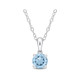1.00 Carat (ctw) Blue Topaz Solitaire Pendant Necklace product