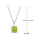 1.20 Carat (ctw) Princess-Cut Peridot Solitaire Necklace product