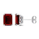 5.20 Carat (ctw) Garnet Emerald-Cut Stud Earrings in Sterling Silver product