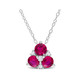 1.45 Carat (ctw) Lab-Created Ruby and White Sapphire Necklace product