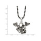 Antiqued and Polished Skulls with Wings Necklace  product