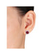 4.85 Carat (ctw) Lab-Created Ruby and White Sapphire Halo Earrings product