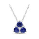 1.35 Carat (ctw) Lab-Created Blue Three Stone Pendant Necklace product