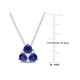 1.35 Carat (ctw) Lab-Created Blue Three Stone Pendant Necklace product