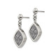 Silver Druzy Dangle Earrings in Polished Stainless Steel product