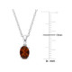 0.95 Carat (ctw) Garnet Solitaire Oval Pendant Necklace product