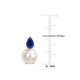 8.5-9mm Freshwater Pearl Earrings with Lab-Created Blue Sapphires product